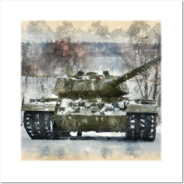 Main Battle Tank in Winter Wall Art by Starbase79